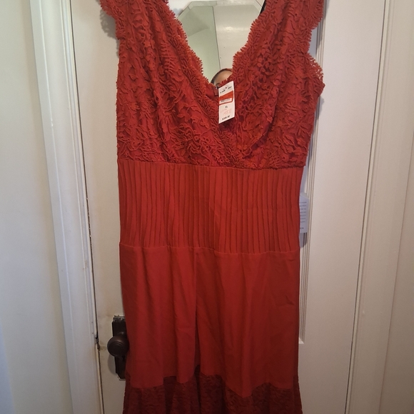 Red Elegant Lace Dress by Red - Picture 1 of 4